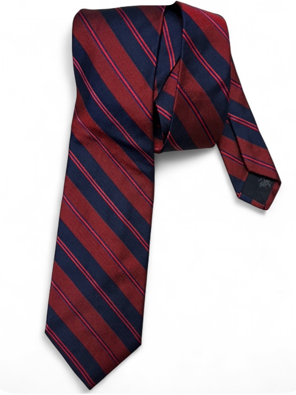 346 Brooks Brothers Red and Blue Diagonal Stripe Silk Tie